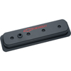 Chevrolet & Bowtie Emblem Die-Cast Valve Covers Center Bolt. S/B V8, 1987-Ls. Black Crinkle