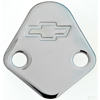 Chevy Bowtie Emblem Fuel Pump Block-Off Plate. Chevy B/B V8.