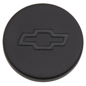 Chevy Bowtie Emblem Push-In Oil Filler Cap, Black Crinkle