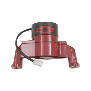 Proform Electric Water Pump, Small Block Chevy with Red Bowtie, Red Epoxy Coated Finish