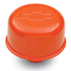 Chevy Bowtie Emblem Push-In Air Breather Cap, 3 Diameter, Orange