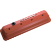 Chevrolet & Bowtie Emblem Die-Cast Slant-Edge Valve Covers Center Bolt. S/B V8, 87-Ls, Chevy Orange, Raised Emblem