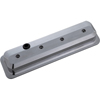 Chevrolet & Bowtie Emblem Die-Cast Slant-Edge Valve Covers Center Bolt. S/B V8, 87-Ls, Polished, No Emblem