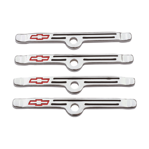 Chevrolet & Bowtie Emblem Chrome Hold Down Clamps.