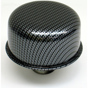 Carbon-Style Push-In Air Breather Cap, 3 Diameter. Fits 1.22 Hole.
