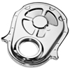 Chrome Timing Chain Cover W/ Oil Seal. Chevy B/B, 10 Bolts.
