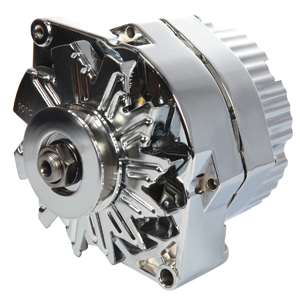 100% New, Chrome Alternator,  Gm 1973-86, Internal Regulator.