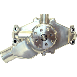 Proform High-Flow Aluminum Short Water Pump, Small Block Chevy, Polished Finish