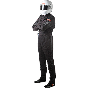 RaceQuip 110 Series Racing Suit, SFI-1, Black, Size X-Large