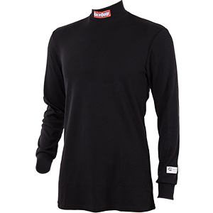 RaceQuip SFI 3.3 Fire Retardant Underwear Top, Black, Size X-Large