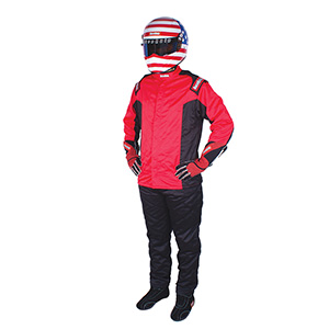 RaceQuip Chevron-5 Racing Driver Fire Suit Jacket; SFI 3.2A/ 5 ; Red, Size Large