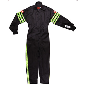 RaceQuip SFI-1 Jr Suit Green Trim, Size Kids 2X-Large