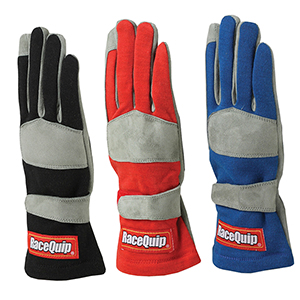 RaceQuip 1-Layer SFI-1 Glove, Black, Size X-Large