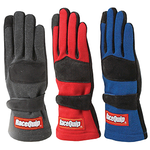 RaceQuip 2-Layer SFI-5 Glove, Blue, Size Medium
