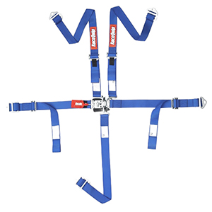 RaceQuip Latch & Link Junior Quarter Midget Racing Harness, 5-Point, Blue