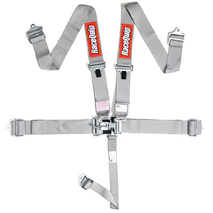 RaceQuip Latch & Link Racing Harness, 5-Point, Platinum