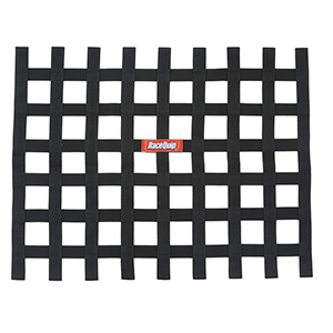 RaceQuip Ribbon Style Race Car Window Net, Black