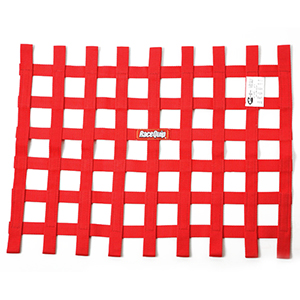 SFI Ribbon Window Net   Red