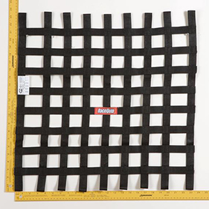 RaceQuip 24" x 24" SFI Ribbon Net, Black