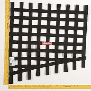RaceQuip 24" to 18" x 23" SFI Drag Ribbon Net, Black