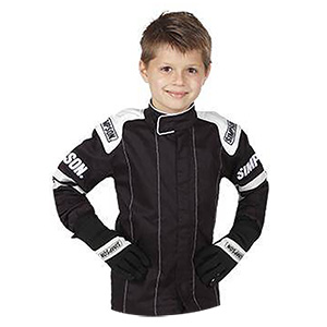 Simpson Legend II Kids Racing Jacket, Black, Youth Size Large (12)