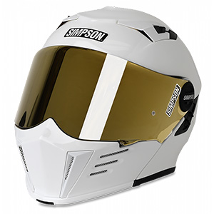 Simpson Motorcycle Mod Bandit Helmet, White, Size Medium