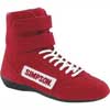 Simpson High Top Driving Shoes, Red, Size 10