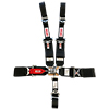 Simpson Latch & Link 5 Point 2-Inch Racing Harness, 55-Inch Bolt-in, Narrow Shoulder Belts, Black