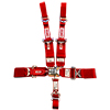 Simpson Latch & Link 5 Point 2-Inch Racing Harness, 55-Inch Bolt-In, Narrow Shoulder Belts, Red