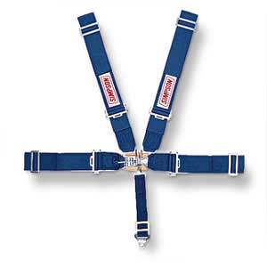 Simpson Latch & Link 5 Point 2-Inch Racing Harness, 55-Inch Wrap Around, Pull Down Adjust, Blue