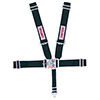 Simpson Latch FX Series Racing Harness Seat Belt Set With Narrow Shoulder Belts, 5-Point, Black