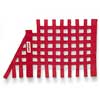 Simpson Nascar Type Trapezoid Window Net, Red