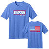 Simpson USA Flag T-Shirt, Blue, Size XXL