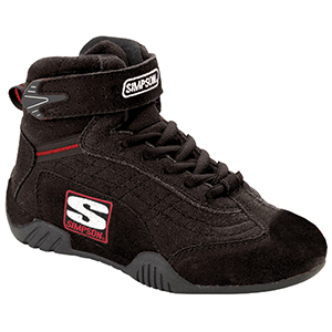 Simpson Adrenaline Youth Driving Shoes, Black, Size 3