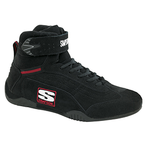 Simpson Adrenaline High Top Racing Shoes, Black, Size 11