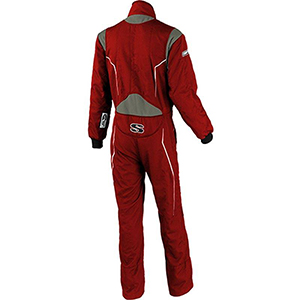 Simpson Helix Standard Racing Suit, Red/Gray, Size Large