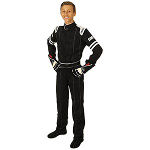 Simpson Legend II Series Youth Driving Suit, Black/Black, Size Medium