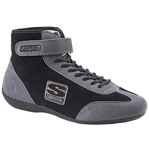 Simpson Midtop Racing Shoes, Black, Size 13.5