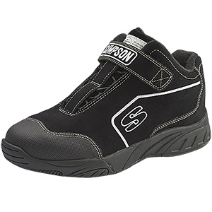 Simpson Pit Box Crew Shoe, Low-Top, Fire Retardant, Black, Size 10