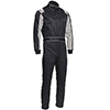 Simpson Qualifier Racing Suit, Black/Gray, Size Large