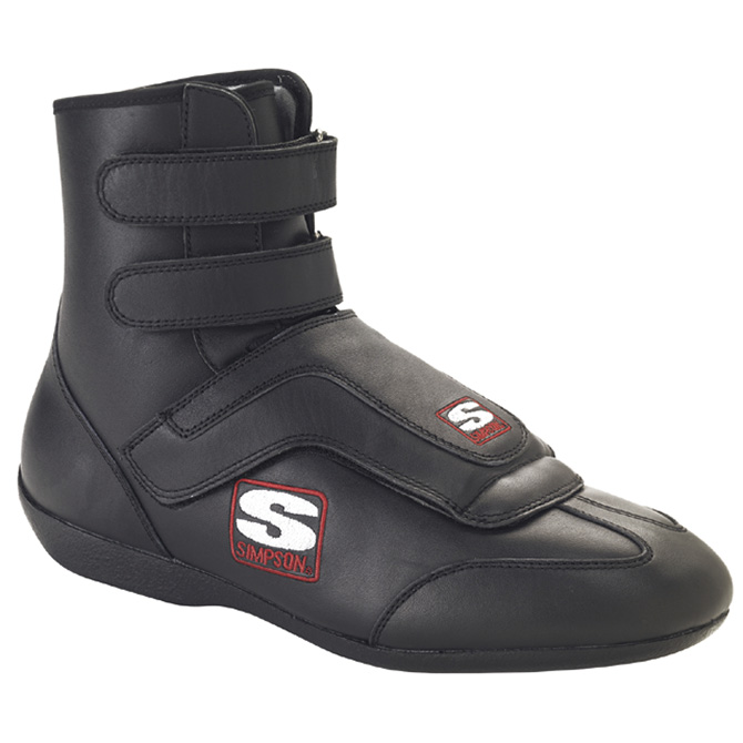 Simpson Racing SP950BK Black Sprint Size 9-1/2 SFI Approved Driving Shoes 