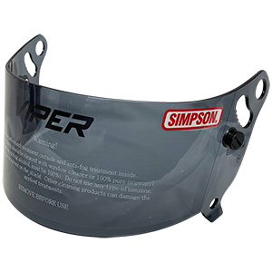 Simpson Viper Replacement Helmet Shield for Simpson Viper Helmets, Dark Smoke