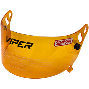 Simpson Viper Replacement Helmet Shield for Simpson Viper Helmets, Amber