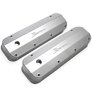 Sniper 890007 Fabricated Aluminum Valve Covers - Big Block Ford, Silver