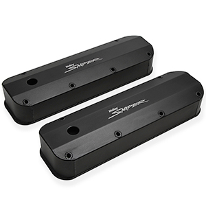 Sniper 890007B Fabricated Aluminum Valve Covers - Big Block Ford, Black
