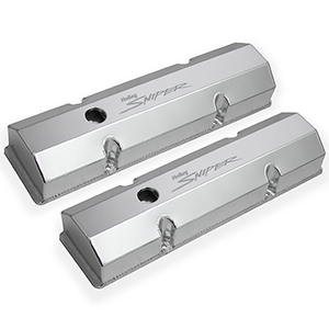 Sniper 890010 Fabricated Aluminum Valve Covers - Small Block Chevy, Natural