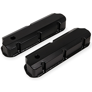 Sniper 890011B Fabricated Aluminum Valve Covers - Small Block Ford, Black