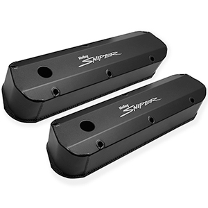 Sniper 890012B Fabricated Aluminum Valve Covers - Small Block Ford, Black