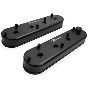 Sniper 890014B Fabricated Aluminum Valve Covers - Gm Ls Engines, Black