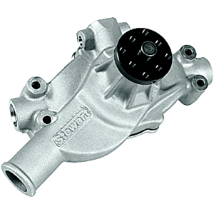 EMP Stewart Components Stage 4 Small Block Chevy Short Water Pump, 5.795" Length, 3/4" Shaft, AN Outlets & Additional Inlets